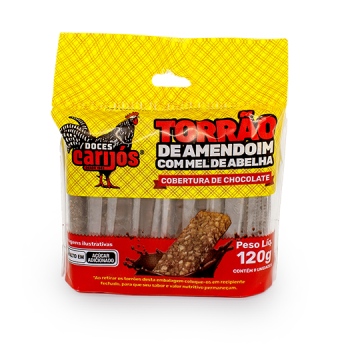 Torrão com Chocolate Carijós 10x9und - 120g