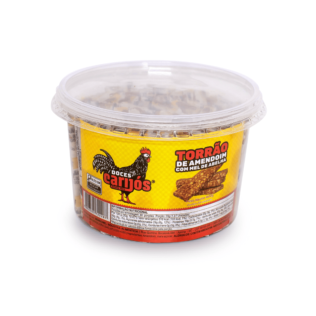 Torrão Carijós pote c/50und - 800g