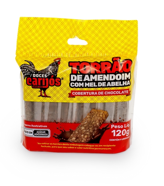 Torrão Carijós com cobertura de chocolate c/9 und - 120g 