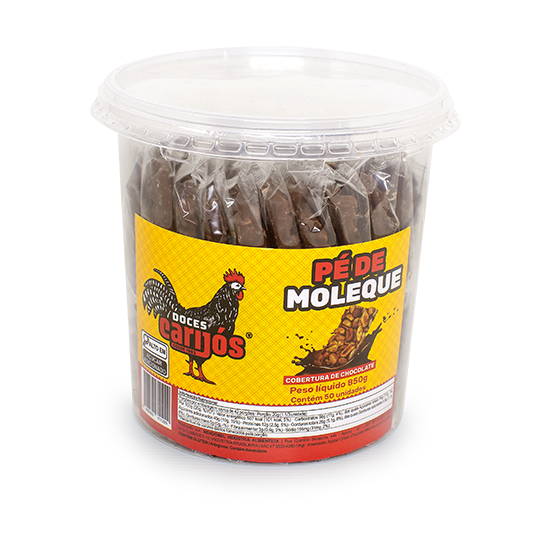 Pé de Moleque com Chocolate c/50und - 850g