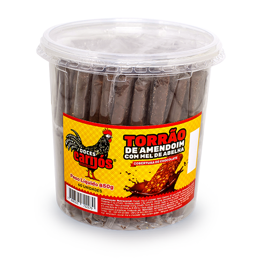 Torrão com Chocolate Carijós c/60und - 850g