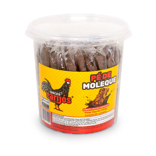 Pé de Moleque com Chocolate c/50und - 850g