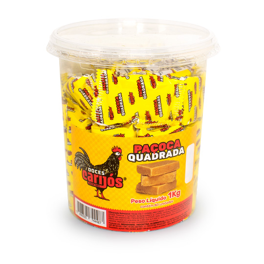 Paçoca Quadrada c/50und- 1kg